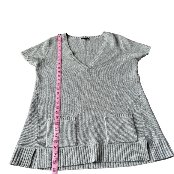 Eileen Fisher Women’s Wool Silk Nylon Blend Vneck Short Sleeve Sweater, Medium - Picture 10 of 10